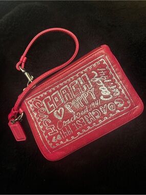 Coach Pink Poppy Wristlet